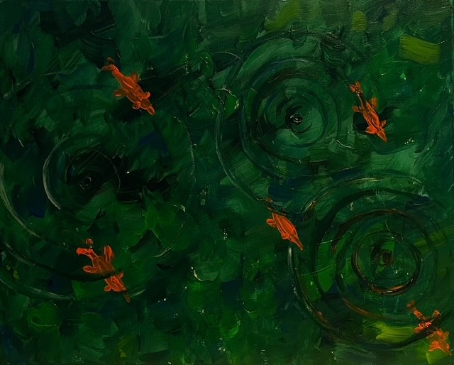 The Dance of Koi Dreams in Emerald Currents