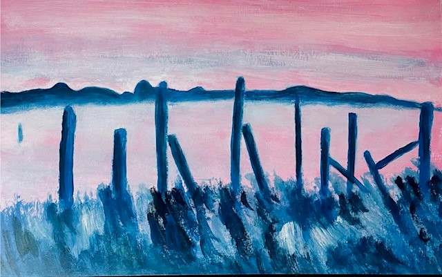 Stillness Between Sky and Sea (31x51cm)