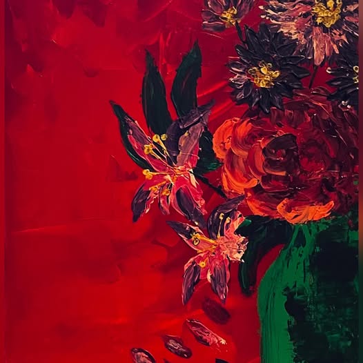 Nocturne in red (50x40cm)