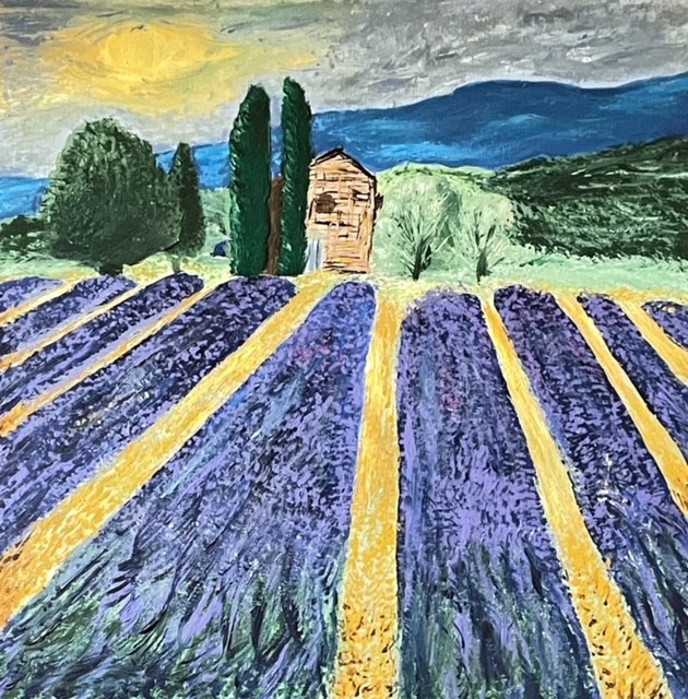 Fields of Lavender Dreams: A French Tapestry (50x50cm)